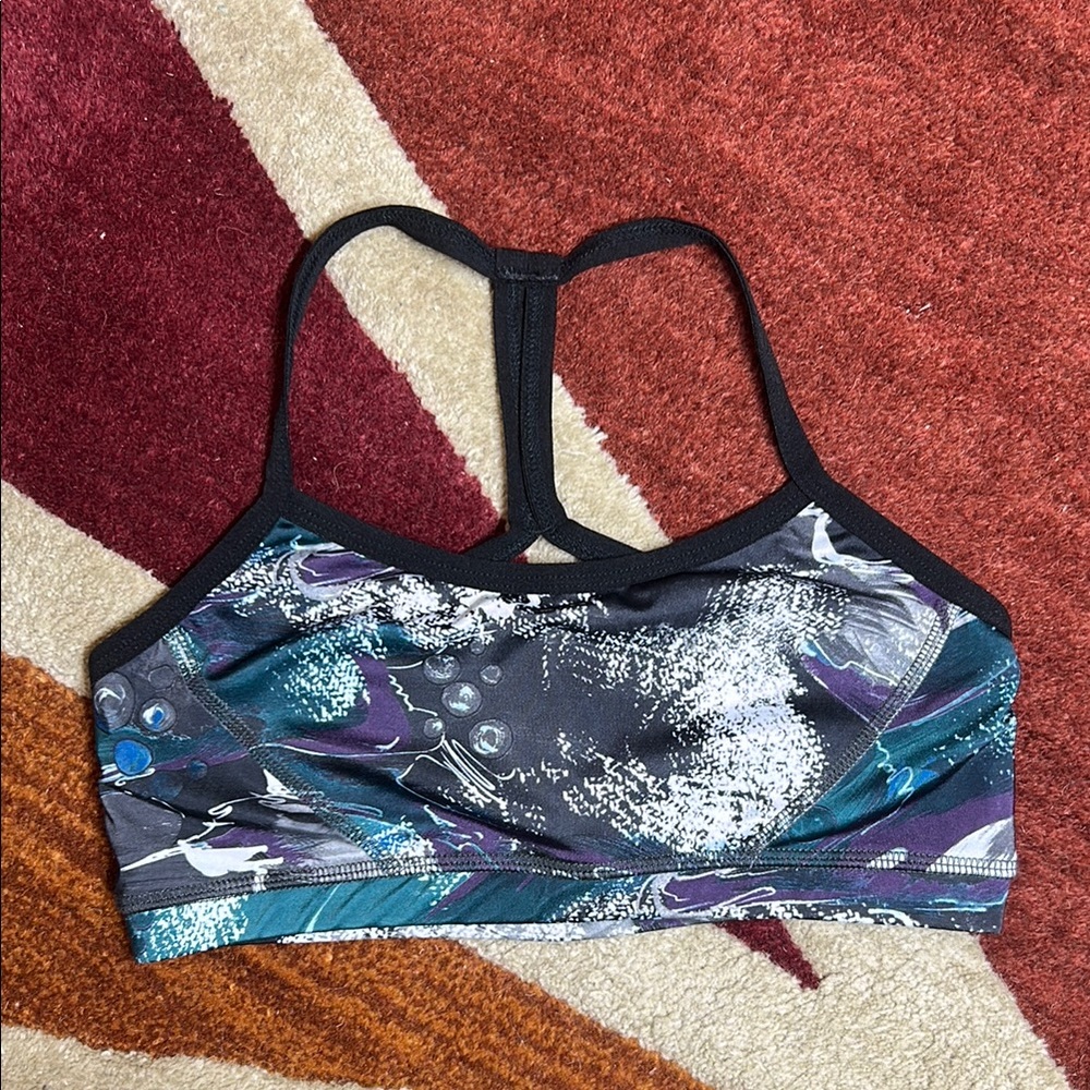 Beyond Yoga Lux Print Keyhole Bra size S